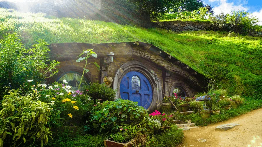 Hobbiton i Nya Zeeland.