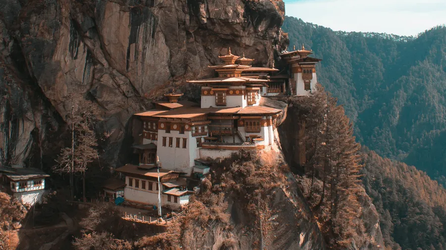 En känd byggnad i Bhutan.