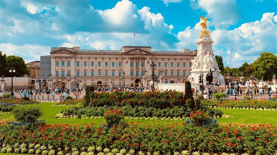 Buckingham palace i London.