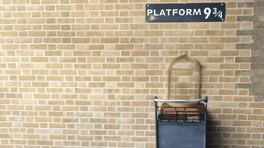 Platform 9 3/4 på King cross station.