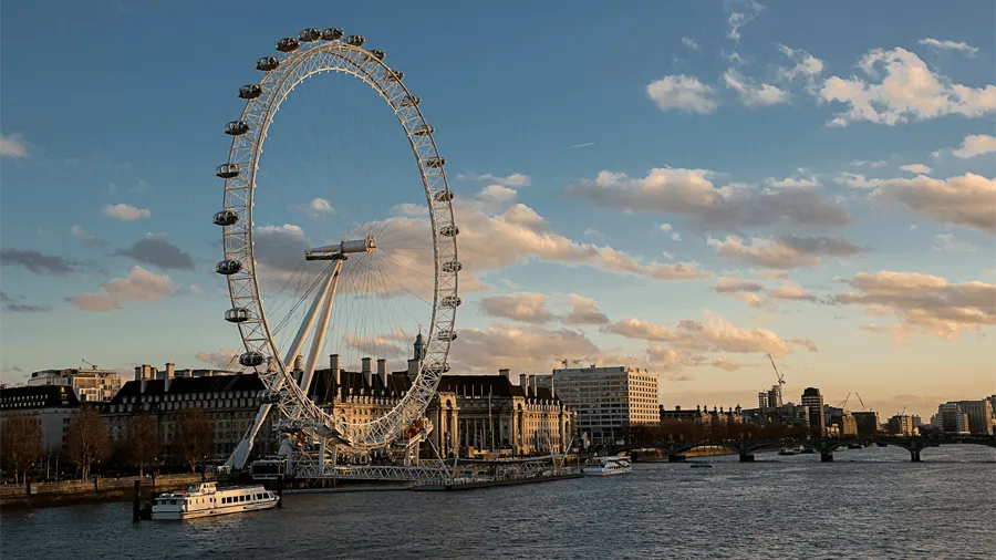 London eye i staden London.