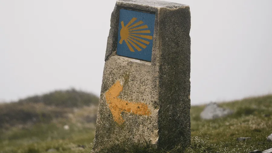Vägvisning för Camino de Santiago.