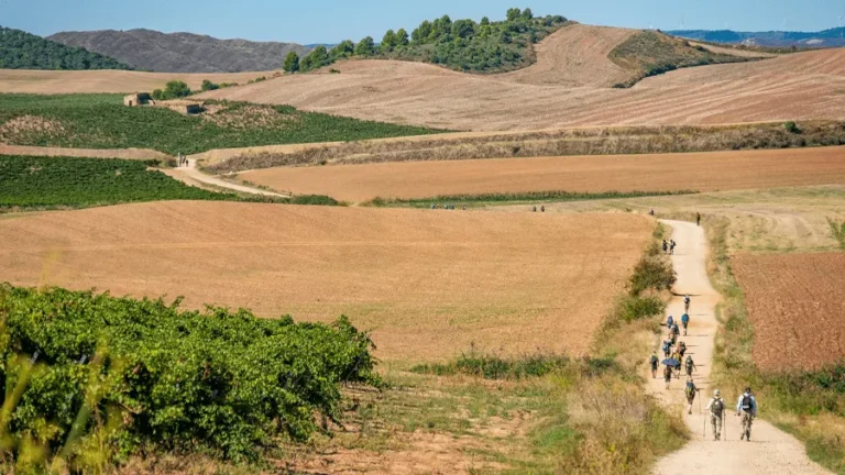 Pilgrimer som ska vandra Camino de Santiago.