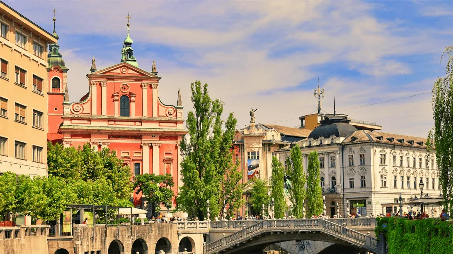 Huvudstaden Ljubljana.