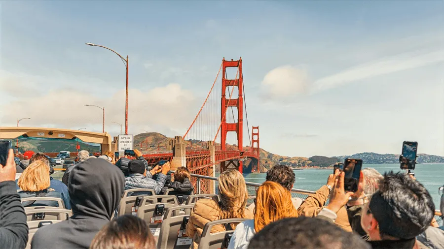 Turister i San Francisco.