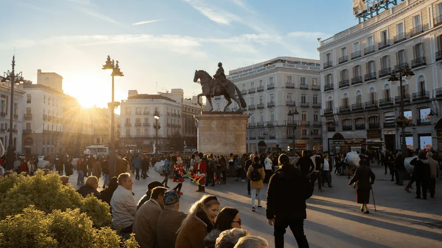 Puerta del Sol i Madrid.