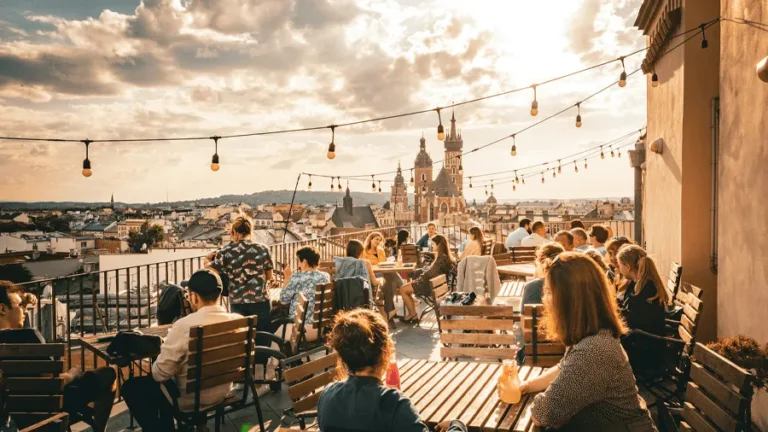 Uteservering i Krakow.