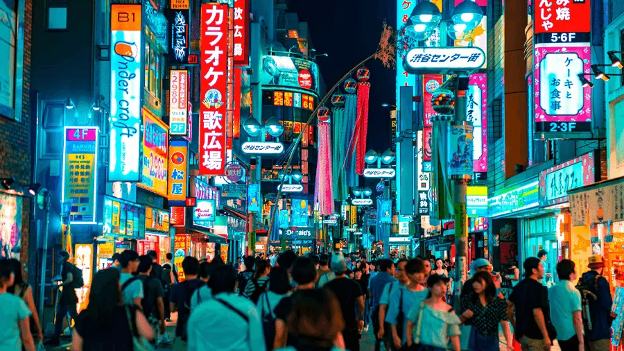 Tokyo i Asien.