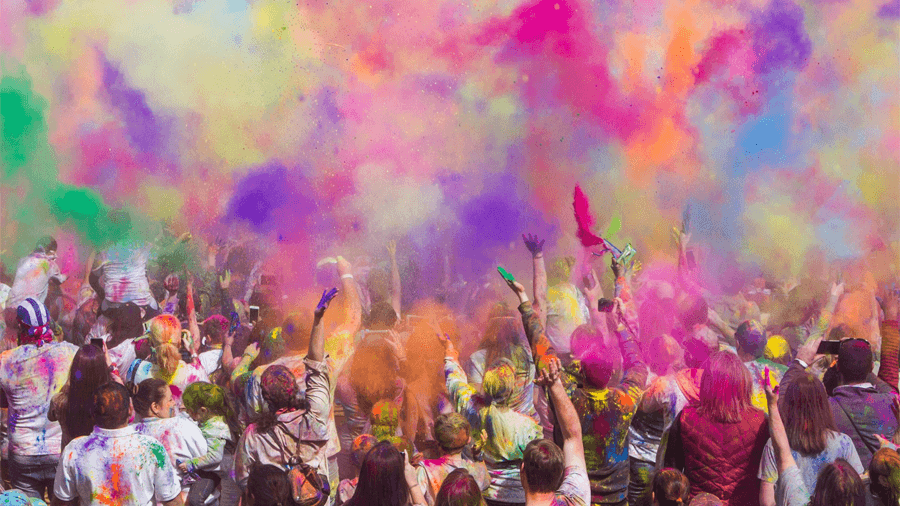 Holi färgfestival.