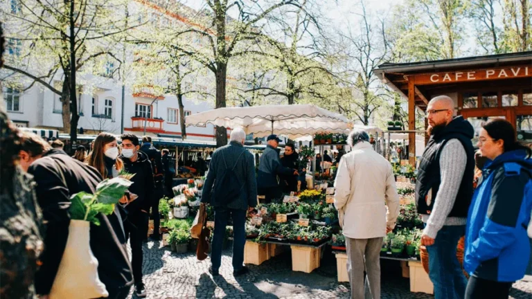 Torgmarknad på Tyskland.