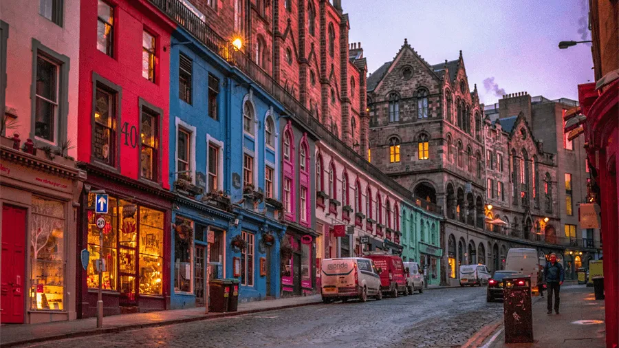 Victoria street i Edinburgh.