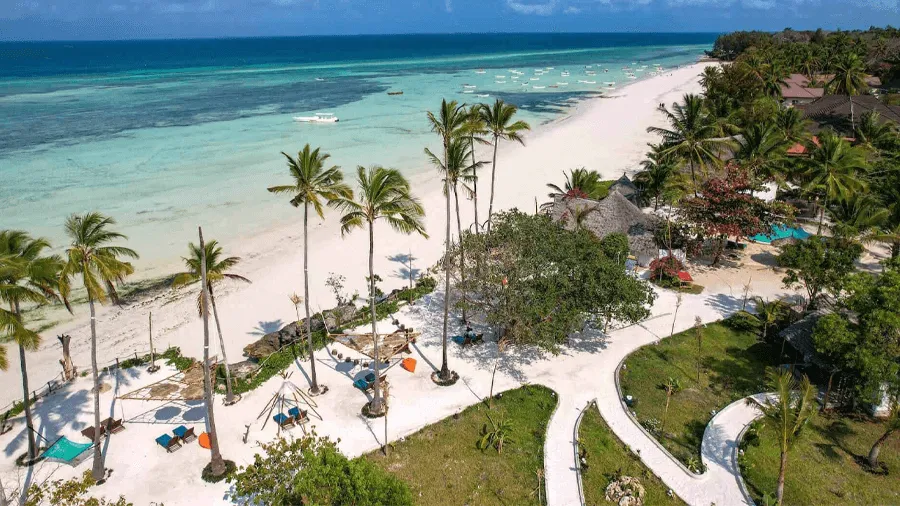 Sandstrand i Zanzibar.