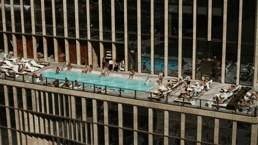 Hotellpool i New York.
