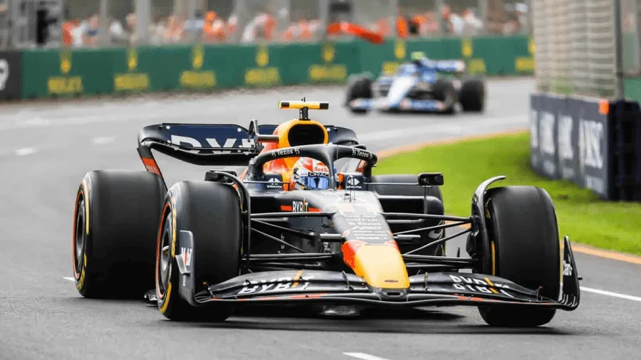 En formel 1 bil i Abu Dhabi.