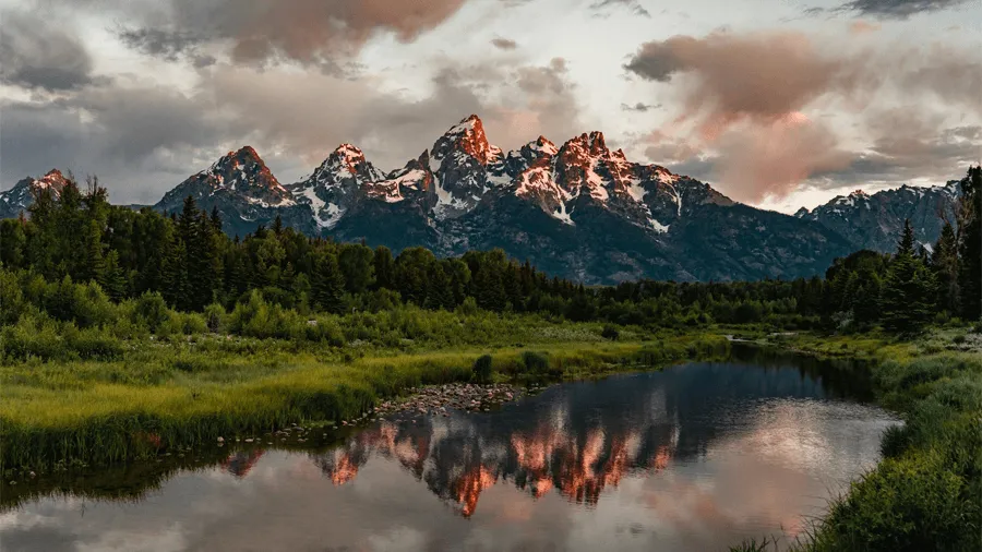 Grand teton nationalpark i Wyoming.