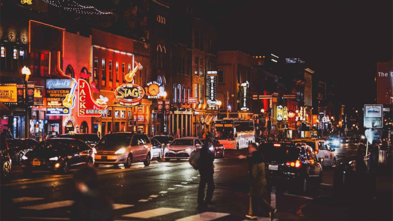 Broadway i Nashville i USA.