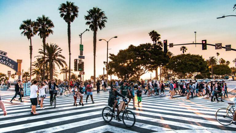 En korsning i Los Angeles.