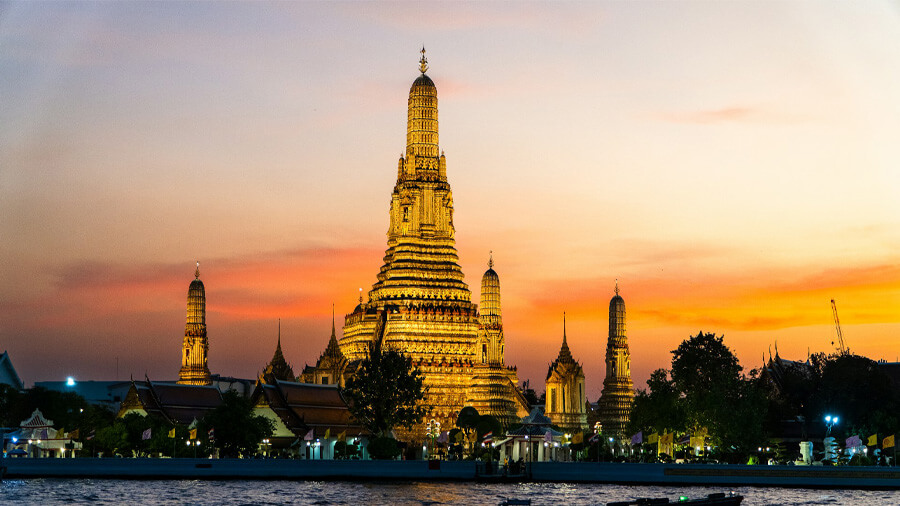 Ett tempel i Thailand.