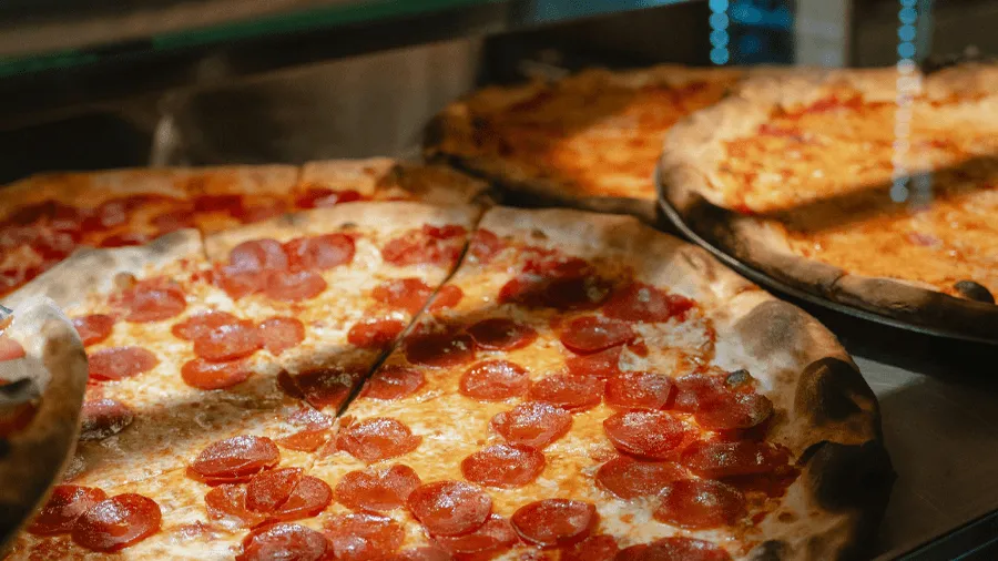 Pepperonipizza i New York.