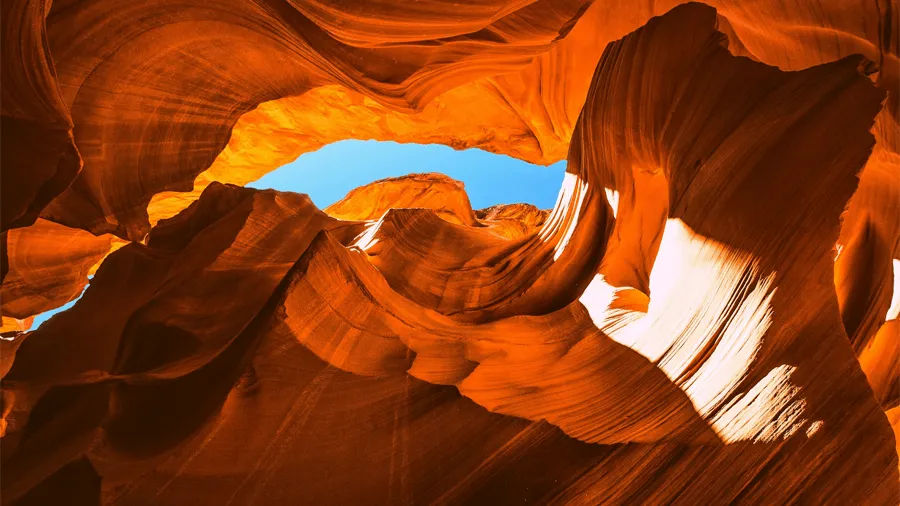 Antelope canyon i Arizona, en av många sevärdheter i USA.