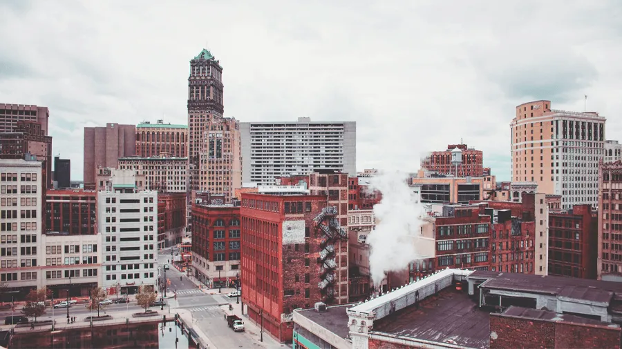 Staden Detroit i Michigan.