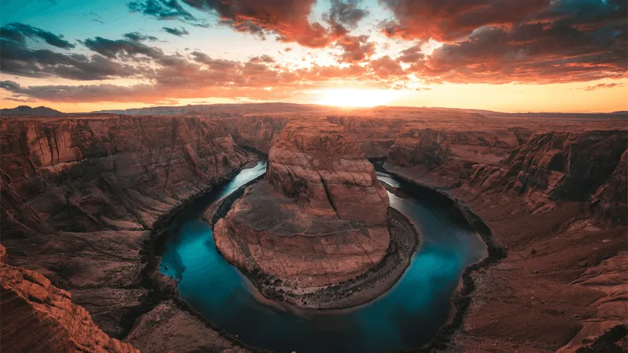 Horseshoe bend i Arizona.