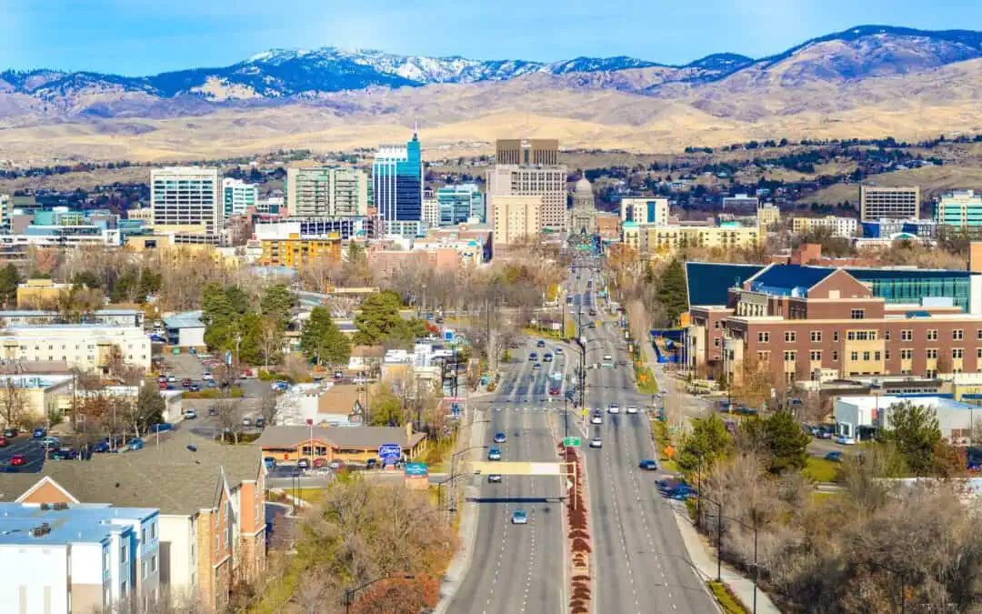 Stadsvy i delstaten Idaho