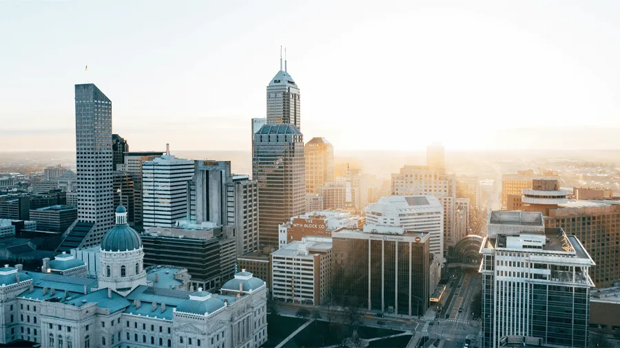 Staden Indianapolis i Indiana i USA.
