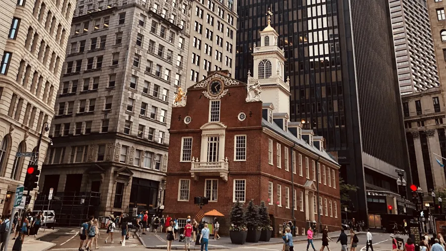 Känd byggnad i Boston, Massachusetts.