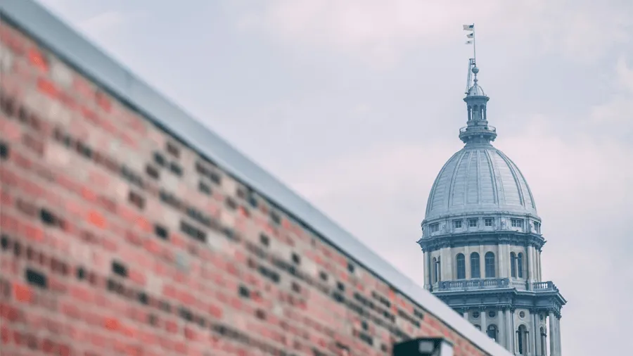 Illinois state capitol i staden Springfield.