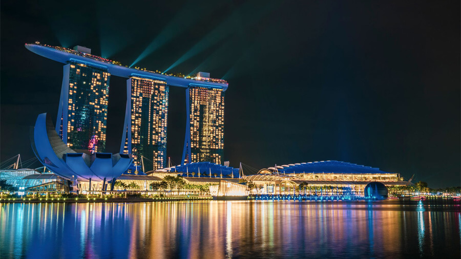 Marina bay kan du besöka på en Singapore resa.