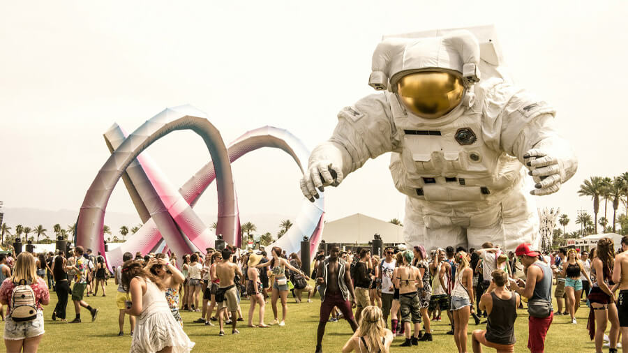 En musikfestival i USA.