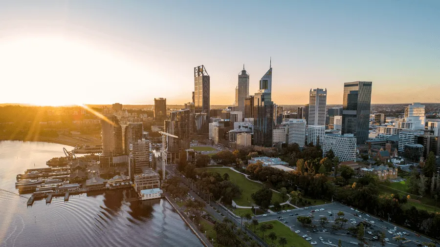 Staden Perth i Australien.