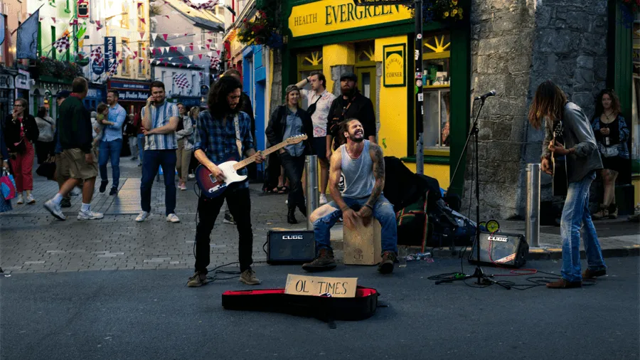 Musiker i Galway.