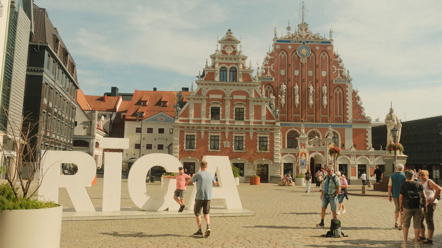 Torg i Riga.