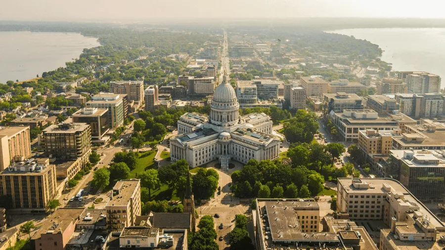 Staden Madison i Wisconsin.