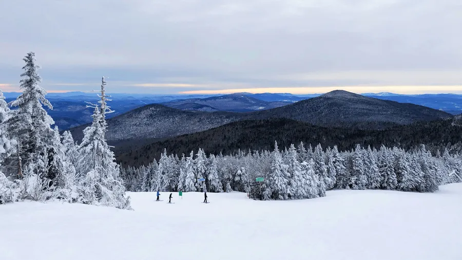 Skidåkning i Vermont i USA.