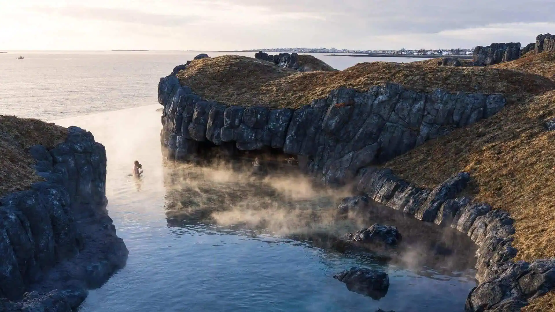Sky Lagoon på Island.