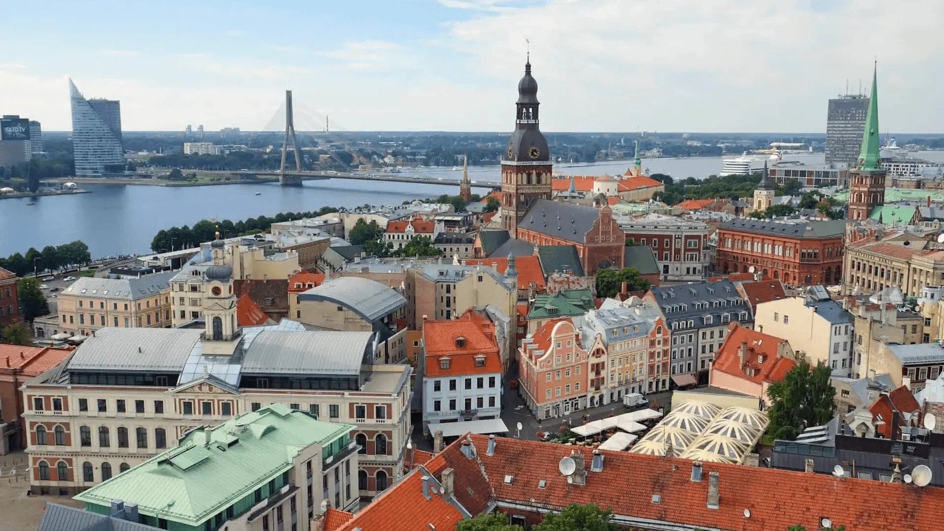 Staden Riga i Lettland.