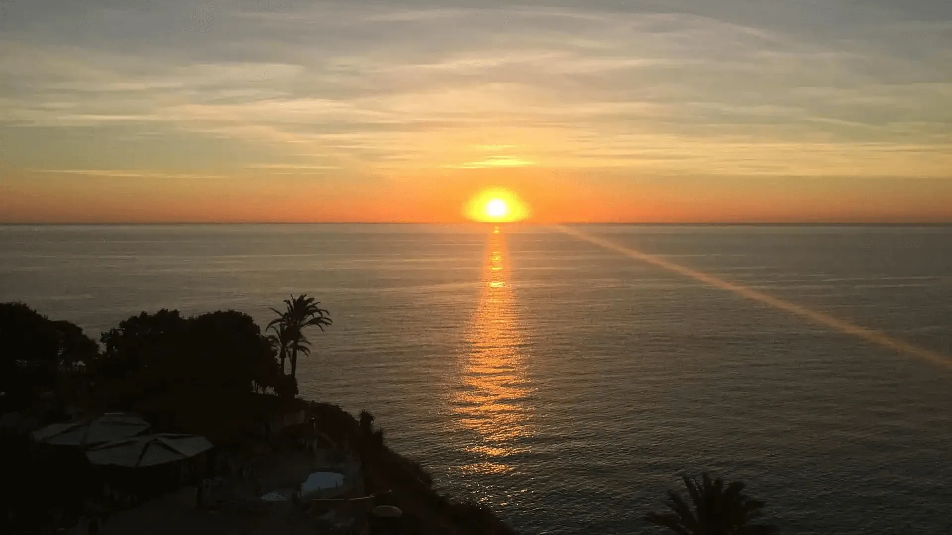 Solnedgång vid Palma de Mallorca.