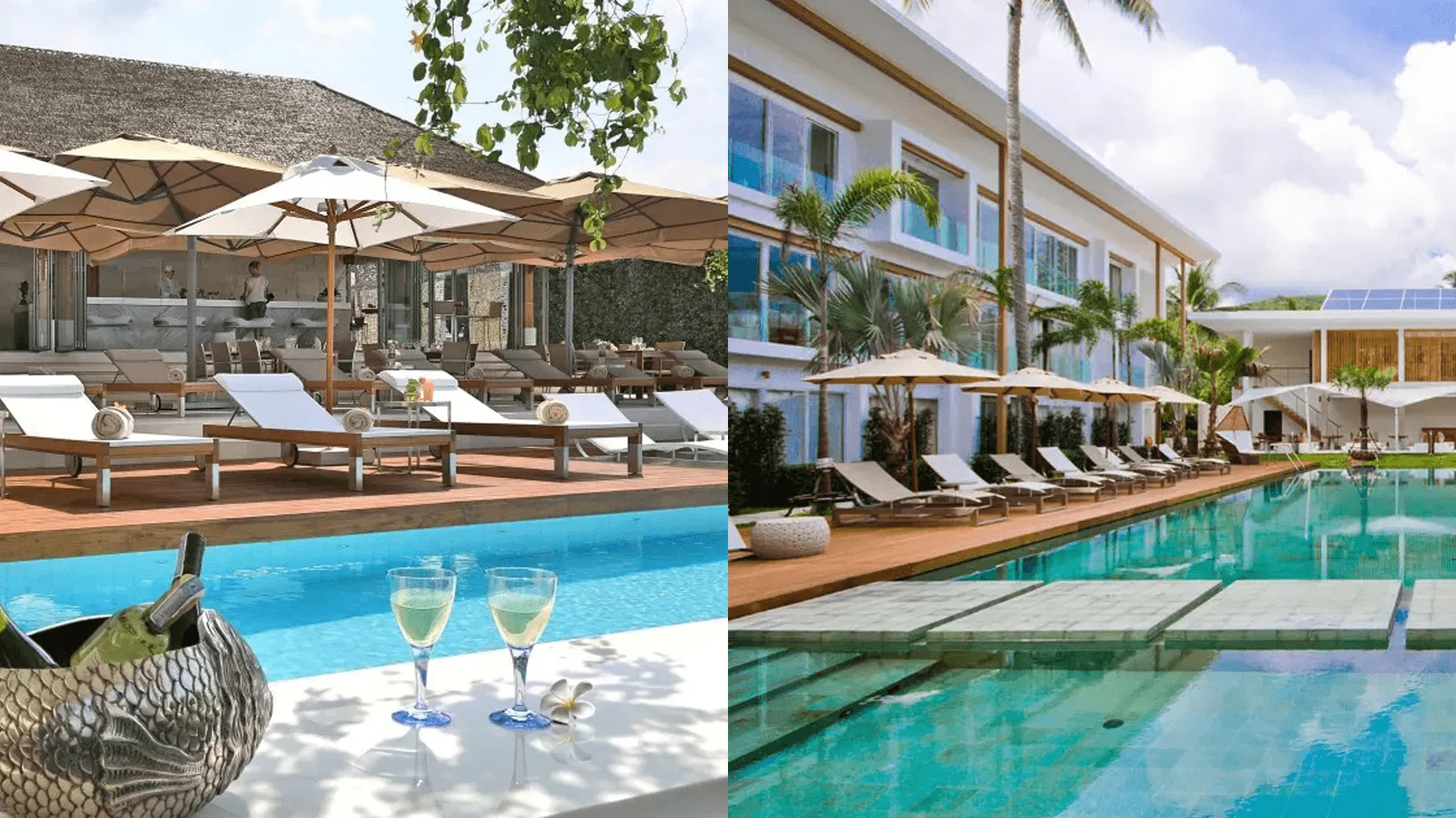 Solstolar på Chi Samui resort.