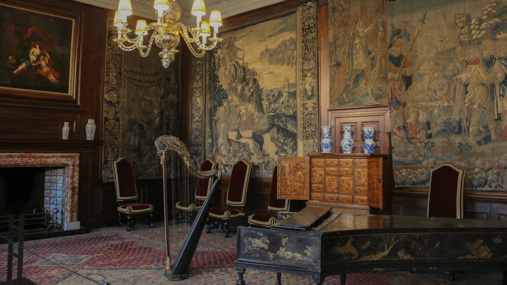 Ett historiskt rum i ett museum.