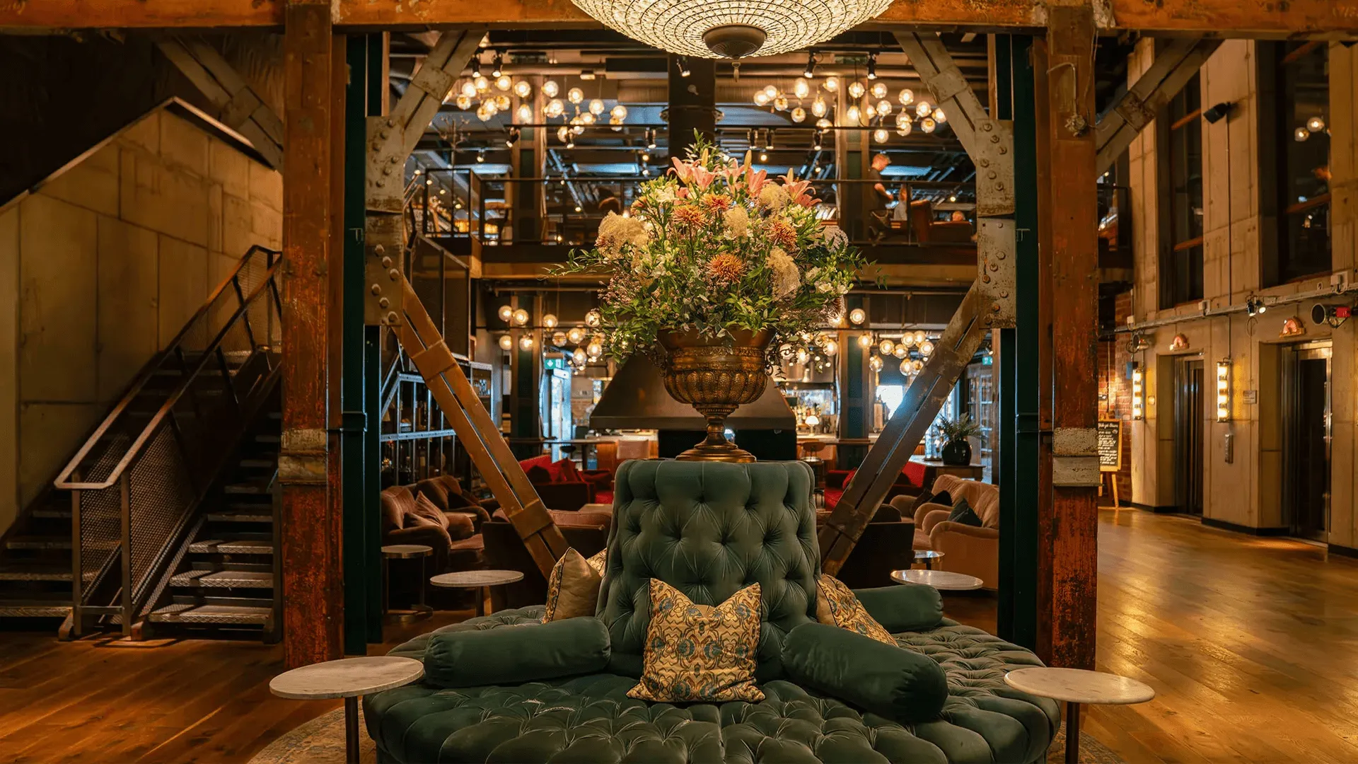 Lobby på Steam hotel.
